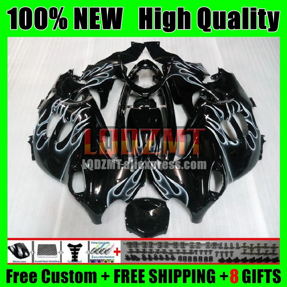 Body For SUZUKI KATANA GSXF 750 White flames 600 GSXF750 23No.41 GSXF600 03 04 05 06 07 GSX600F 2003 2004 2005 2006 2007 Fairing