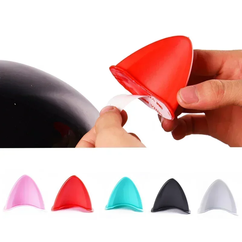 NEW Motorcycle Helmet Decroation Cat Ears Waterproof Stylish Easy Install Two Color PVC Stickers Helmets Universal Accessories