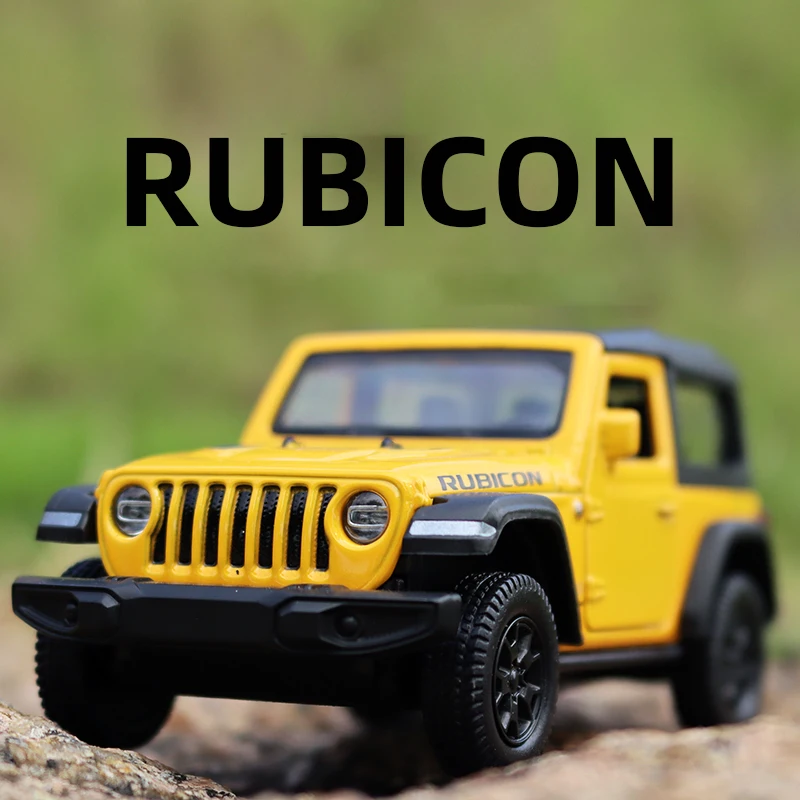 1:36 Model Wrangler Diecast Toy Car Model, Scale Metal Alloy Vehicle for Kids Boys Girls Adults, Doors Open,Gifts Red Yellow