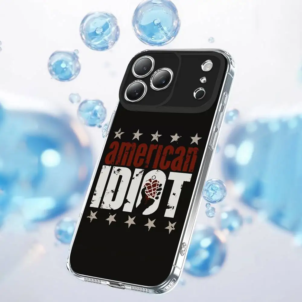 iPhone 17、16、15、14、13、12、11 Plus、Pro、Max、Plus、E、SE4、Air、Mini用透明G-Green Dayバンドカバー付きスマホケース