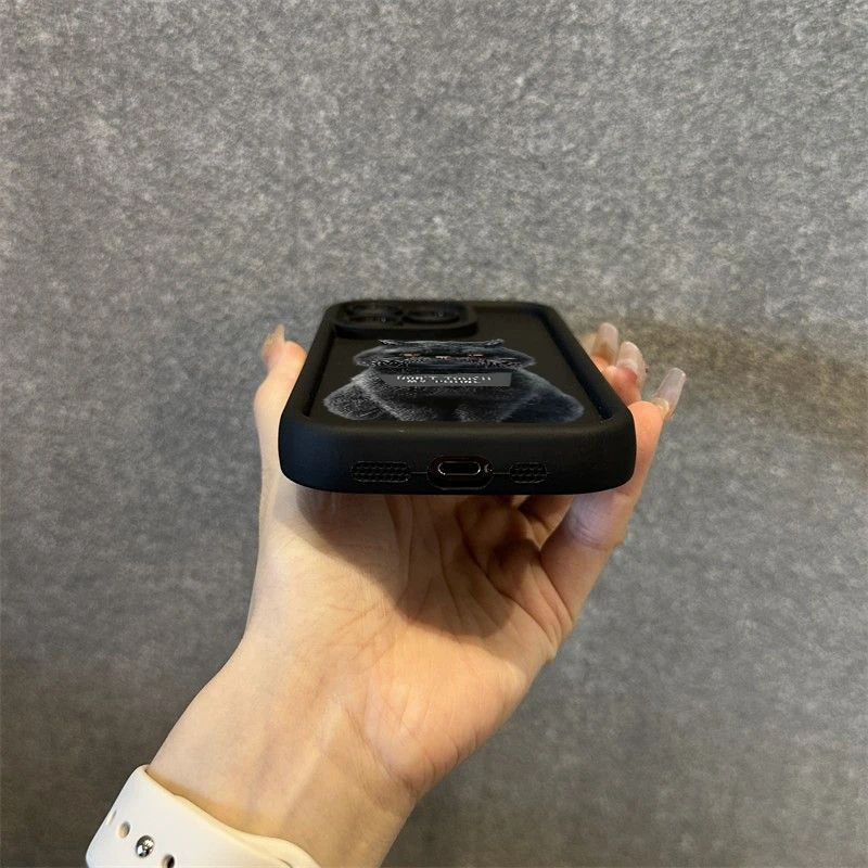 Cute Black Cat Silicone Soft Phone Case For iPhone 17 Pro Max 16 Pro 15 14 13 12 11 17 Air 16E XS Max X XR 7 8 Plus SE2 Cover - náhled 5