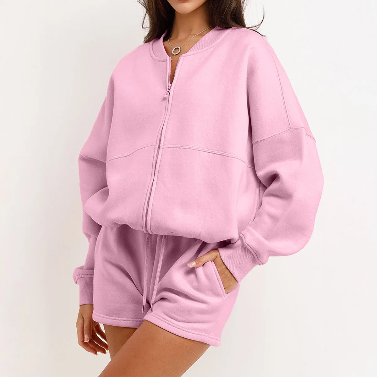 سترة غير رسمية طويلة Sve Jaet ort طقم مكون من قطعتين للنساء للخريف والشتاء ملابس خارجية مريحة ملابس خروج #2