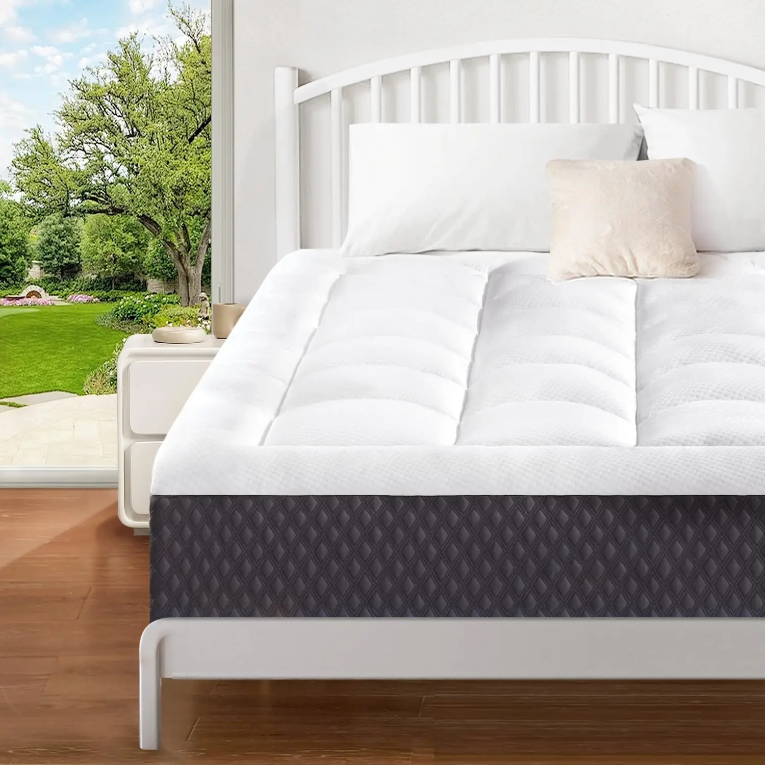 

8 Inch King Mattress Breathable Gel-Memory Foam Plus Pillowtop Mattress,Cool and Skin-Friendly,Fiberglass Free,Mattress in a Box