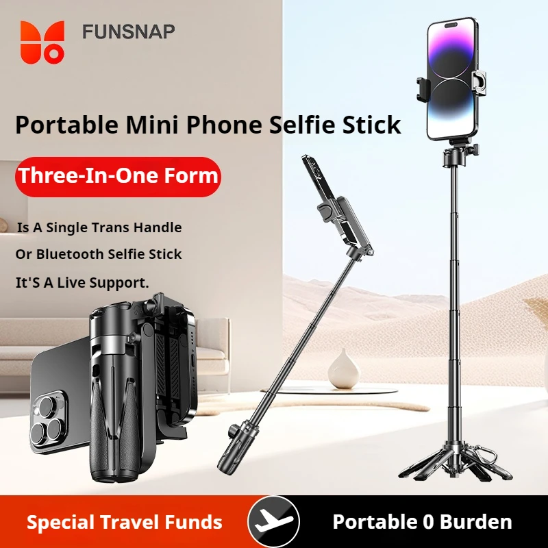 

Portable P15 Selfie Stick Tripod 3 in 1 Phone Stand with Detachable Remote Multifunctional Tripod for Vlog Tourism Take Pictures