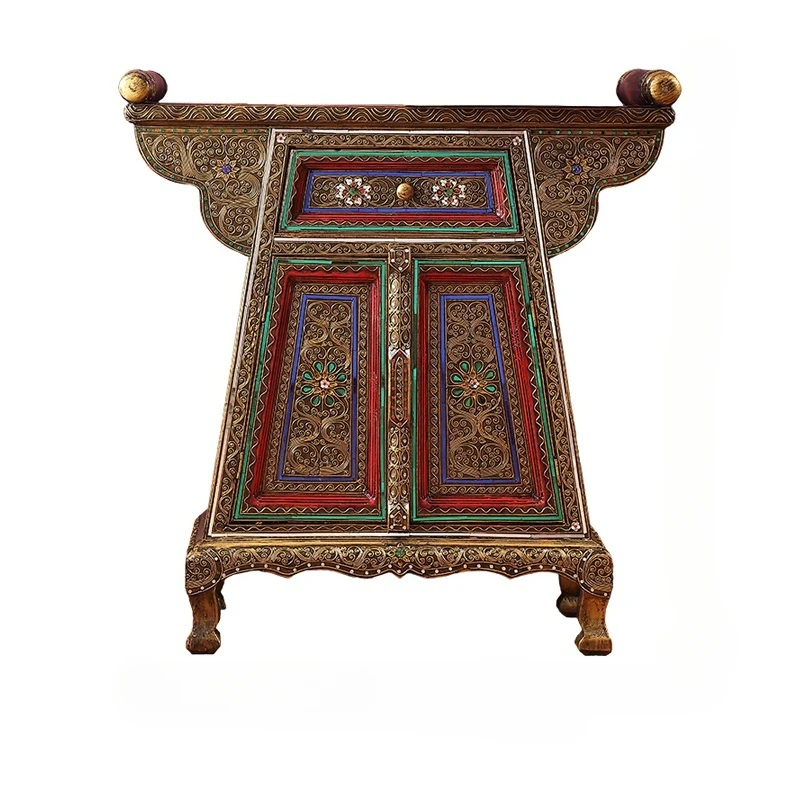 

Thailand Household Entrance Cabinet Thai Decorative Cabinet Carved Living Room Entrance Table Southeast Asian Style Furniture