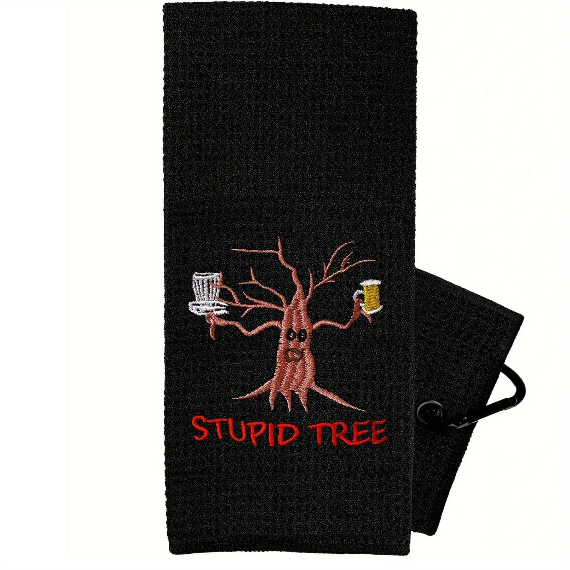 Disc Golf Towel Large Size Super Absorbent QuickDry for Quick Cleaning Machine Washable Fits Any Golf Bag Funny Embroidered