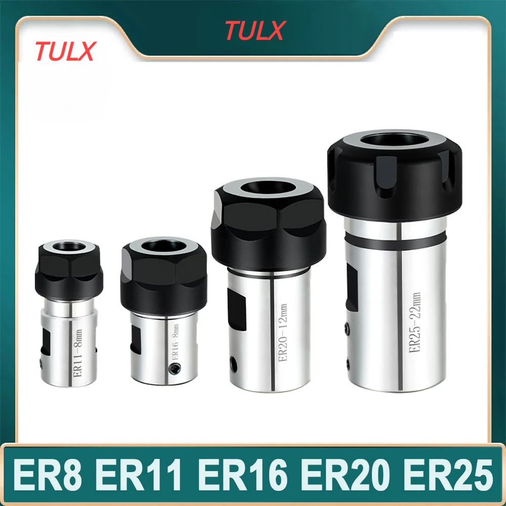 TULX ER11 ER16 ER20 Chuck Collet Spindle Motor Shaft Extension Rod Spindle Chuck Lathe Tool Spindle Tool Bar Set 4mm 5mm 6mm 8mm