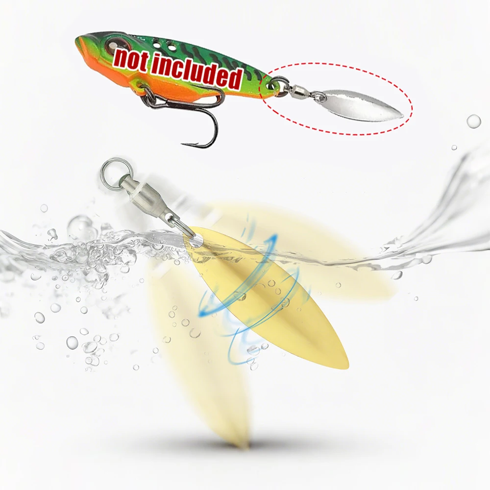 

6pcs Fishing Lure Noisy Spinner Spoon S/L Size Stainless Steel Rotating Vibration Reflective Bait Fish Tackle Tool Accessories