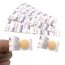 Vendaje adhesivo de primeros auxilios, banda redonda transparente, no transparente, yeso para heridas, parche impermeable para hemostasia de la piel, 50 unids/set