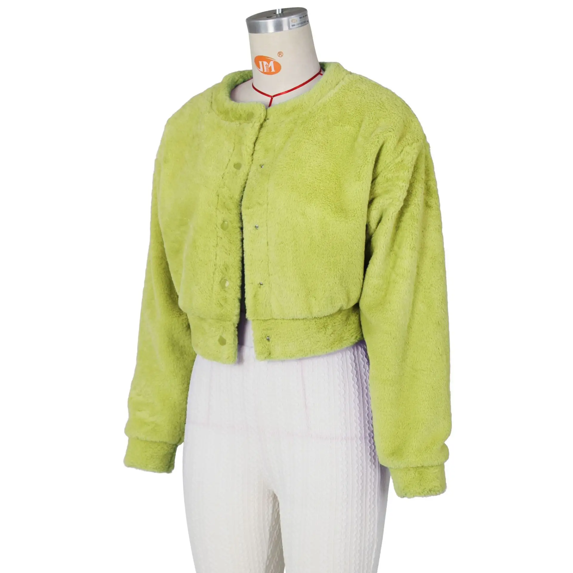 Faionable fourrure artificielle ort Jaet femmes décontracté ample manteau de fourrure de lapin automne hiver Thiened Long Sve couleur