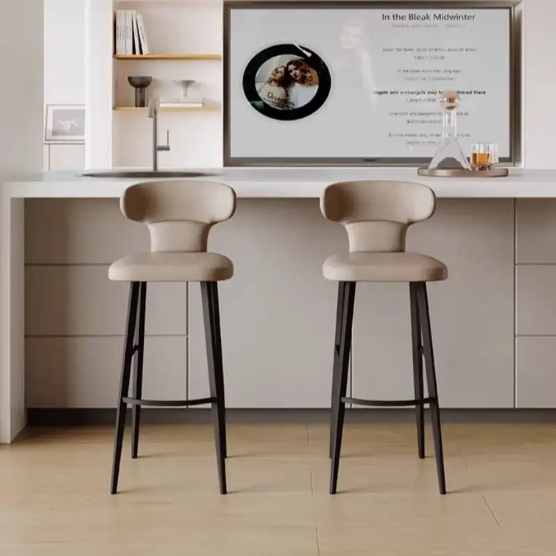 

Дизайнерский высокий стул для кухни, минималистичный барный стул, обеденный барный стул, скандинавский стул для завтрака, мебель для бара