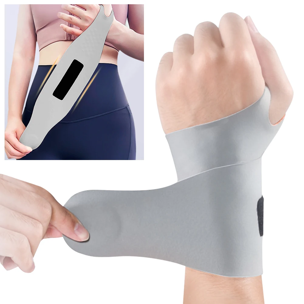 1PCS Adjustable Thin Compression Wrist Guard Sprain Wrist Brace Exercise Safety Support Tendon Sheath Relief Straps For Athletes