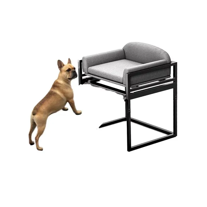 Non-slip iron modern pet stair ramp with seat for small dogs - suitable for living room and home office use