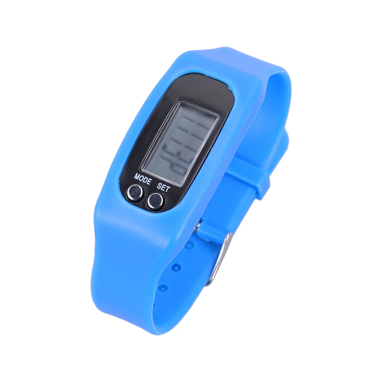 

Led Blue Pedometer Watch Multi Function Calorie Monitor Mileage Time Display Fitness Tracker For Kids Adults Sports