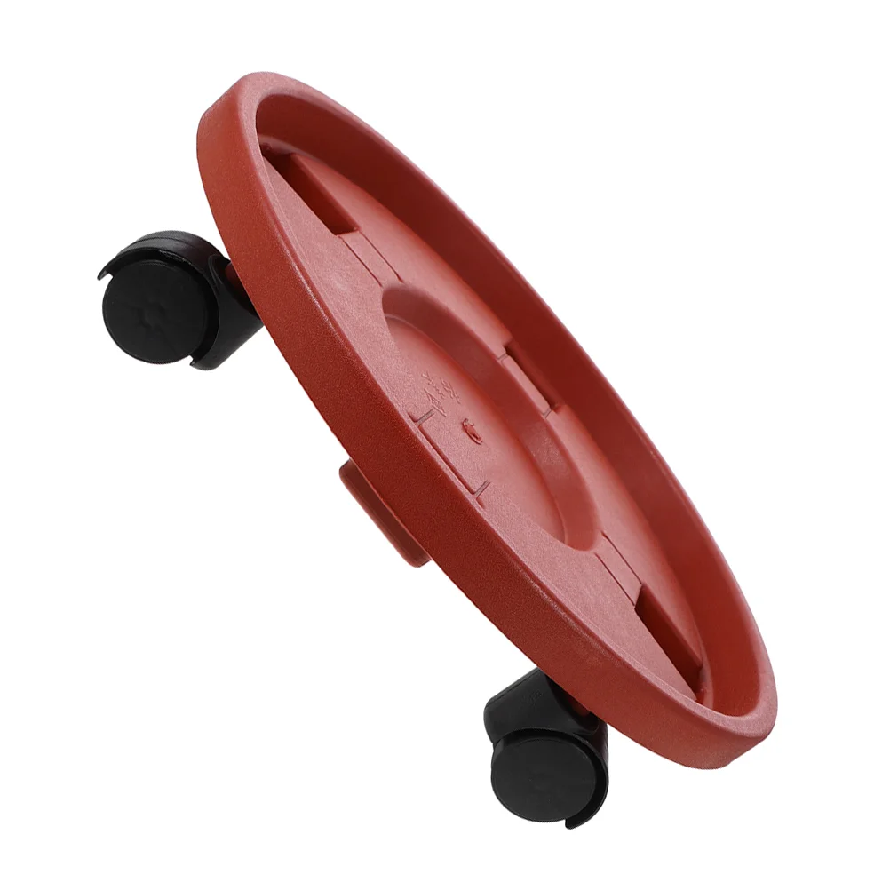 

Wheeled Planter Saucer Rolling Caddie Flower Stand Pot Tray Holder for Potted Plants