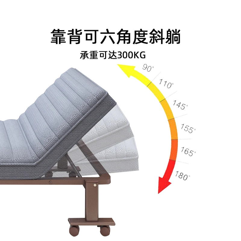 3D polymer cushion folding bed single and double installation-free lunch break childre