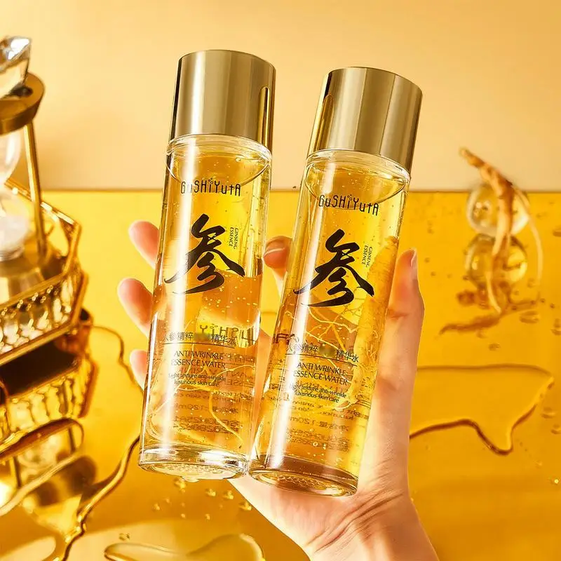 Sérum hydratant au ginseng doré pour le visage, essence raffermissante, estompe les ridules, acide hyaluronique, eau, 120ml
