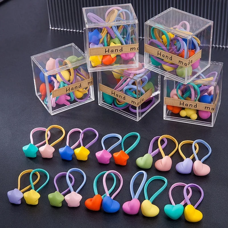 

10-P Assorted Hair Accessory Set: Hair Ties, Elastic Bands, Hair Bands, Hair Accessories, Leather Cases, Hair Circless