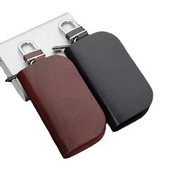 Smart Car Key case Remote Leather Housing Anti scratch Cover Protector Zipper Conveniently fits IDs, loose change acc,key chain