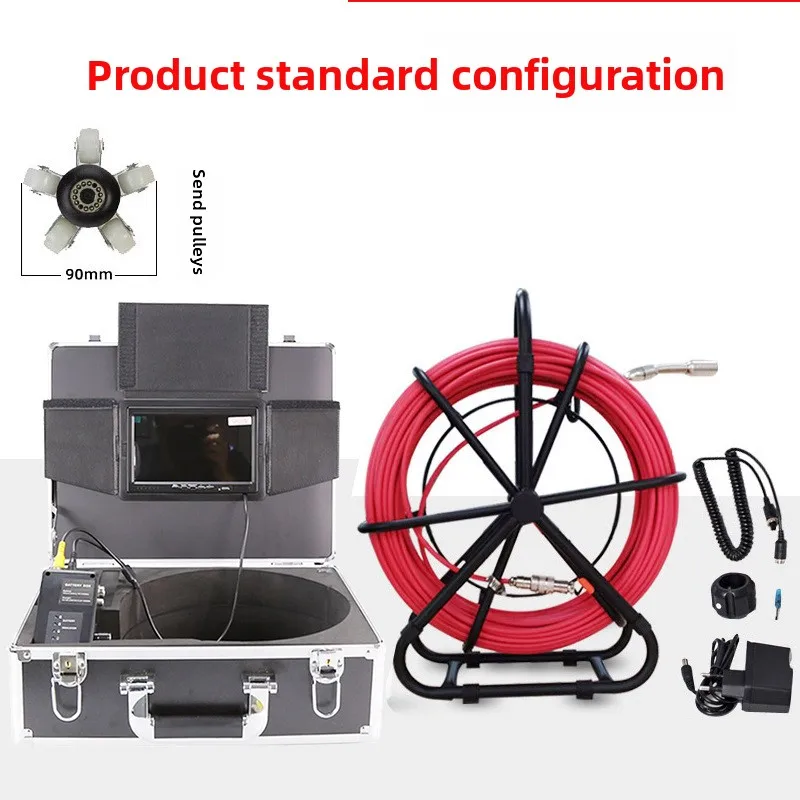 Pipe Borescopes, Industrial, Sewer Camera High Definition Pipe Camera Detector 7/9 Inch Screen