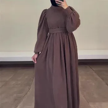 

Скромное платье женское Абая Vestidos с поясом Рамадан Дубай ислам арабский длинный халат Джалабия Ид мусульманские Абая Марокко платья Кафтан