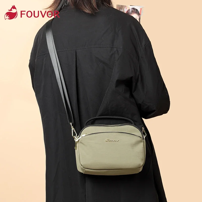 

Fouvor Women's Fashion Bag 2024 High Quality Large Capacity Waterproof Nylon Shoulder Bag Luxury Designer HandBag Ladies 2967-05