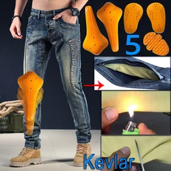 Kevlar Motorcycle riding jeans South Korea Pants retro Japan Men Moto Protection Jeans Racing Sports Aramid Motocross Protectiv