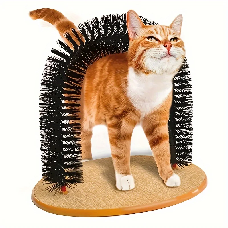1 Stück Cat Arch Self Groomer: Pflegebürsten und Kitzelspielzeug für Massagen und Verwennerungen