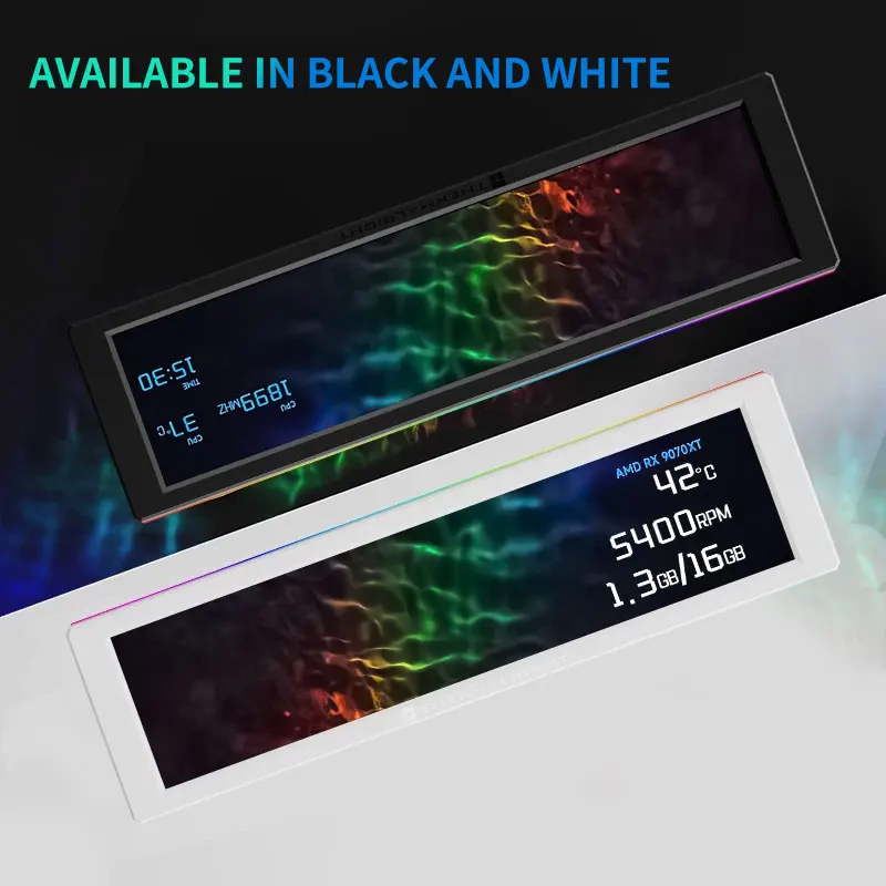 Thermalright TROFEO VISION 9.16 ARGB LCD Chassis secondary screen,Magnetic design/1920*480 resolution IPS smart display view 5