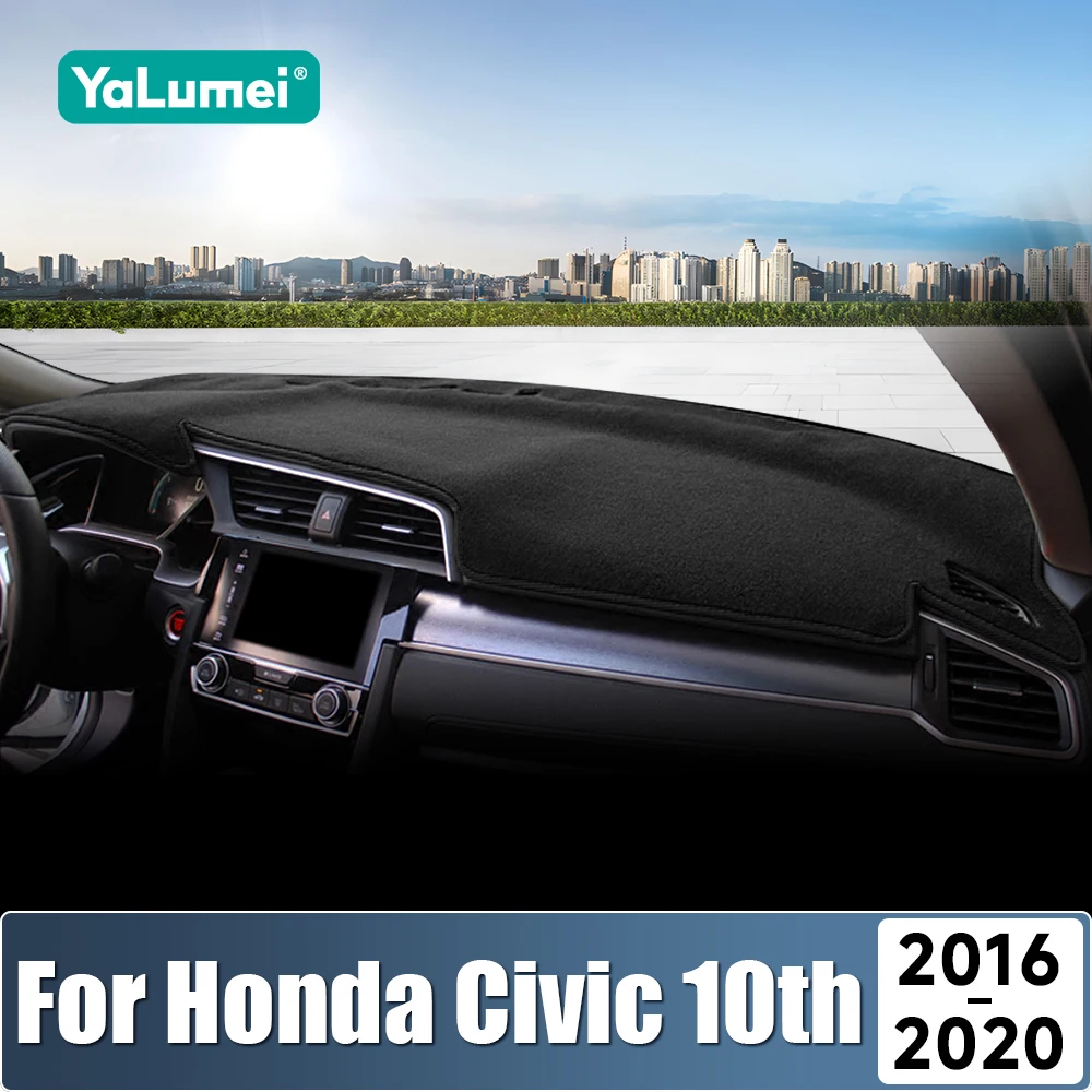 Für Honda Civic 10th 2016 2017 2018 2019 2020 Auto Dashboard Sonnenschutz Abdeckung Matte Instrument Plattform Vermeiden Licht Pad Zubehör