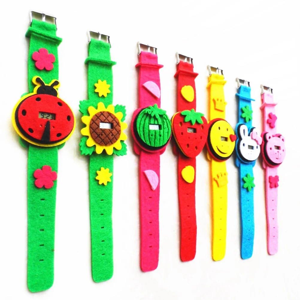 

20pcs Felt Material Watch Cute Design Daily Use Holiday Gifts Student Advertising Electronic Quartz Watches
