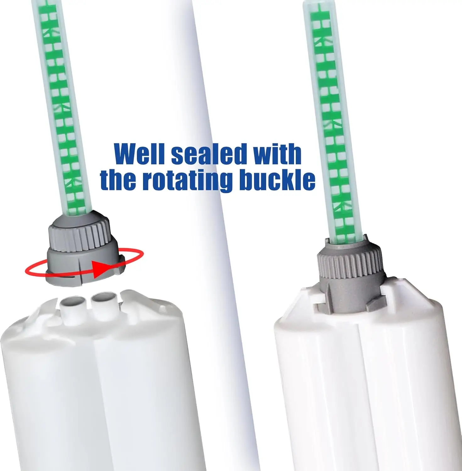 20 pces/50 pces bocal de mistura de adesivo epóxi bocal de mistura estática mb6-16 tubo de mistura (1:1 relação) para pistola de cola ab misturador líquido