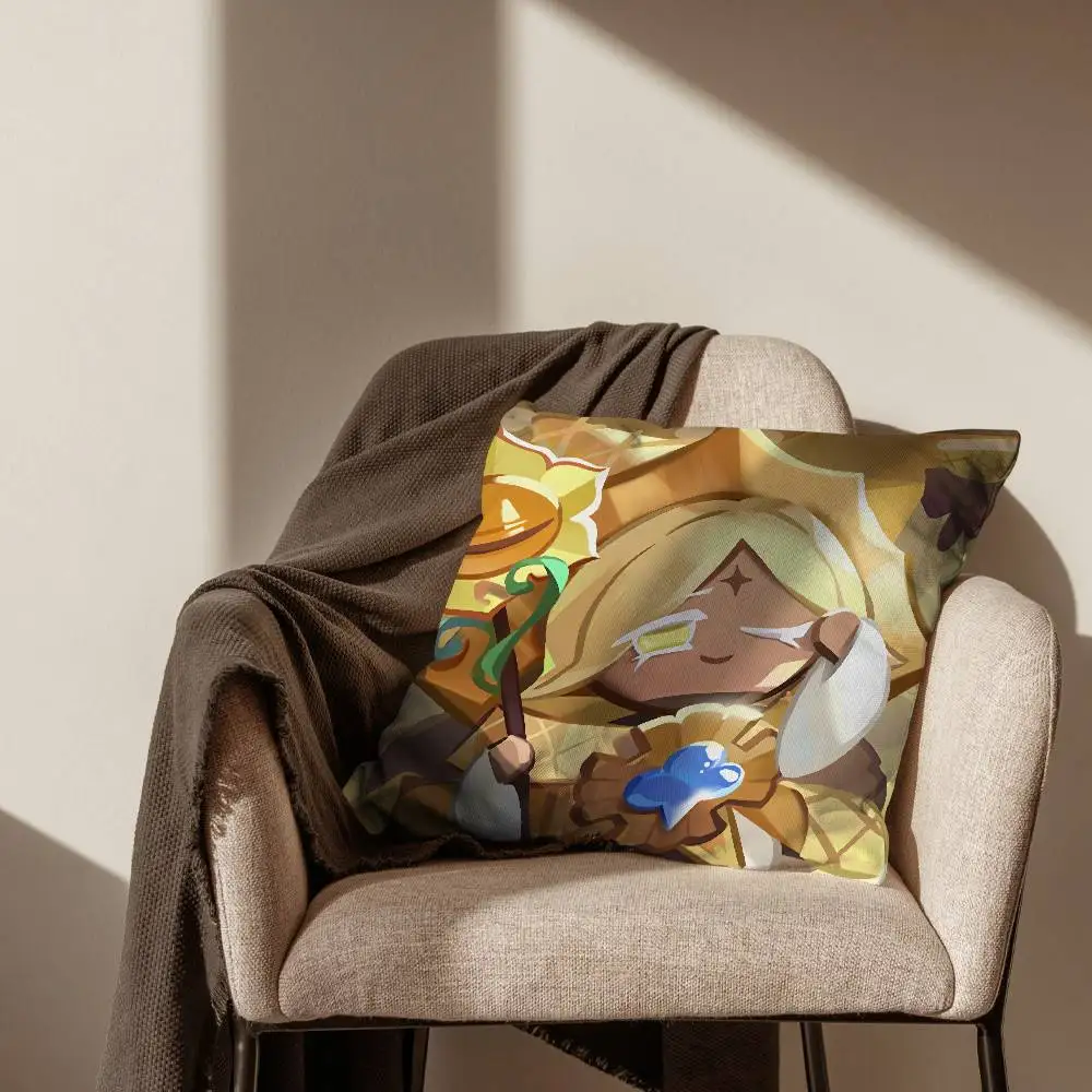 

C-Cookie Run K-Kingdom Square Pillow Case Bedroom Sofa Leisure Comfort Cushion Cover Living Room Home Decoration