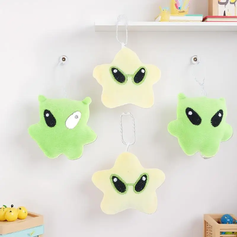 مجموعة مفاتيح من القطيفة على شكل دمية فضائية لطيفة مكونة من 5 قطع؛ ديكور معلق على حقيبة الظهر الجديدة؛ هدية حلوة للأزواج #4