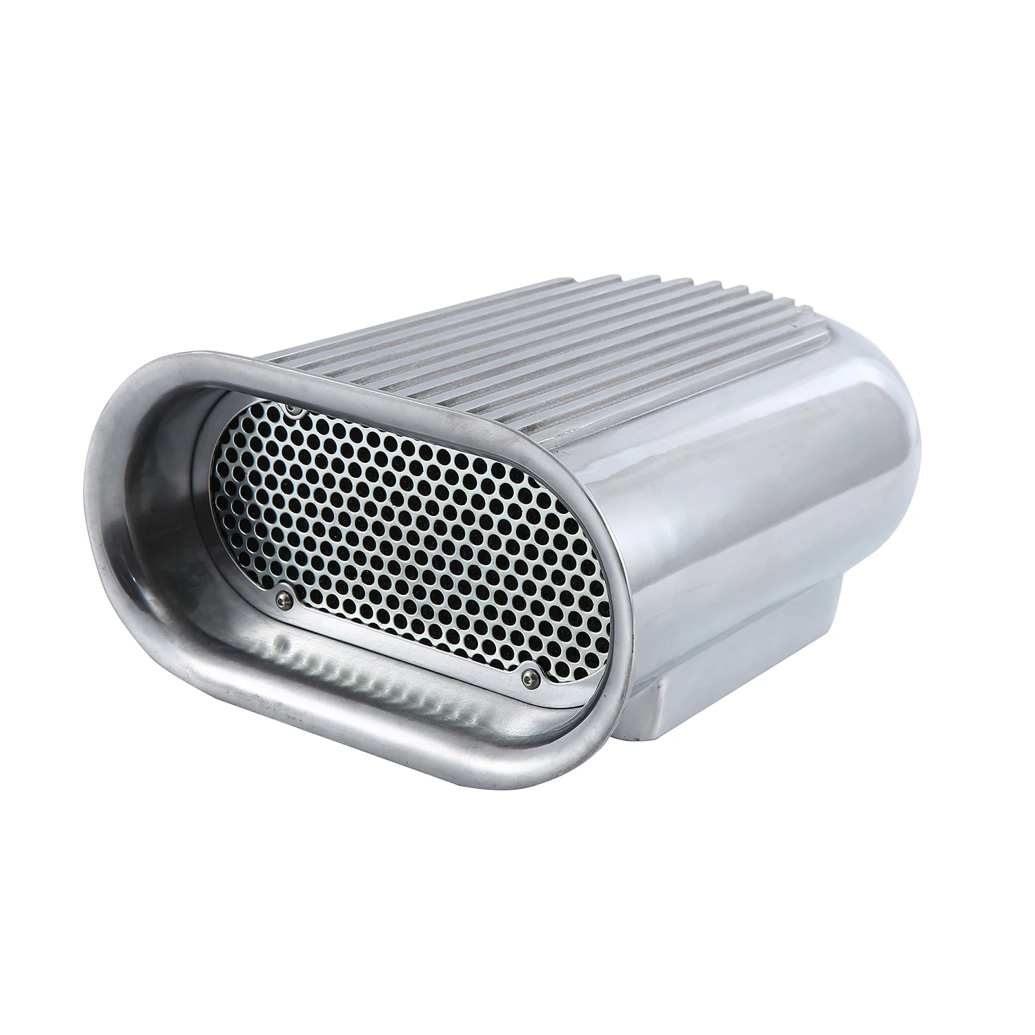 Single 4 BBL Carb Aluminum Polished Fin Air Shovel Kit for BBC Engines