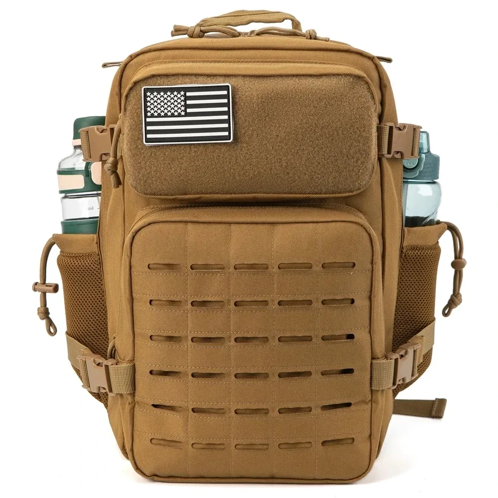 

New 45L Tactical Backpack for Men and Women Outdoor Survival Bug Out Bag Small School Rucksack Hking with Bottle Holder