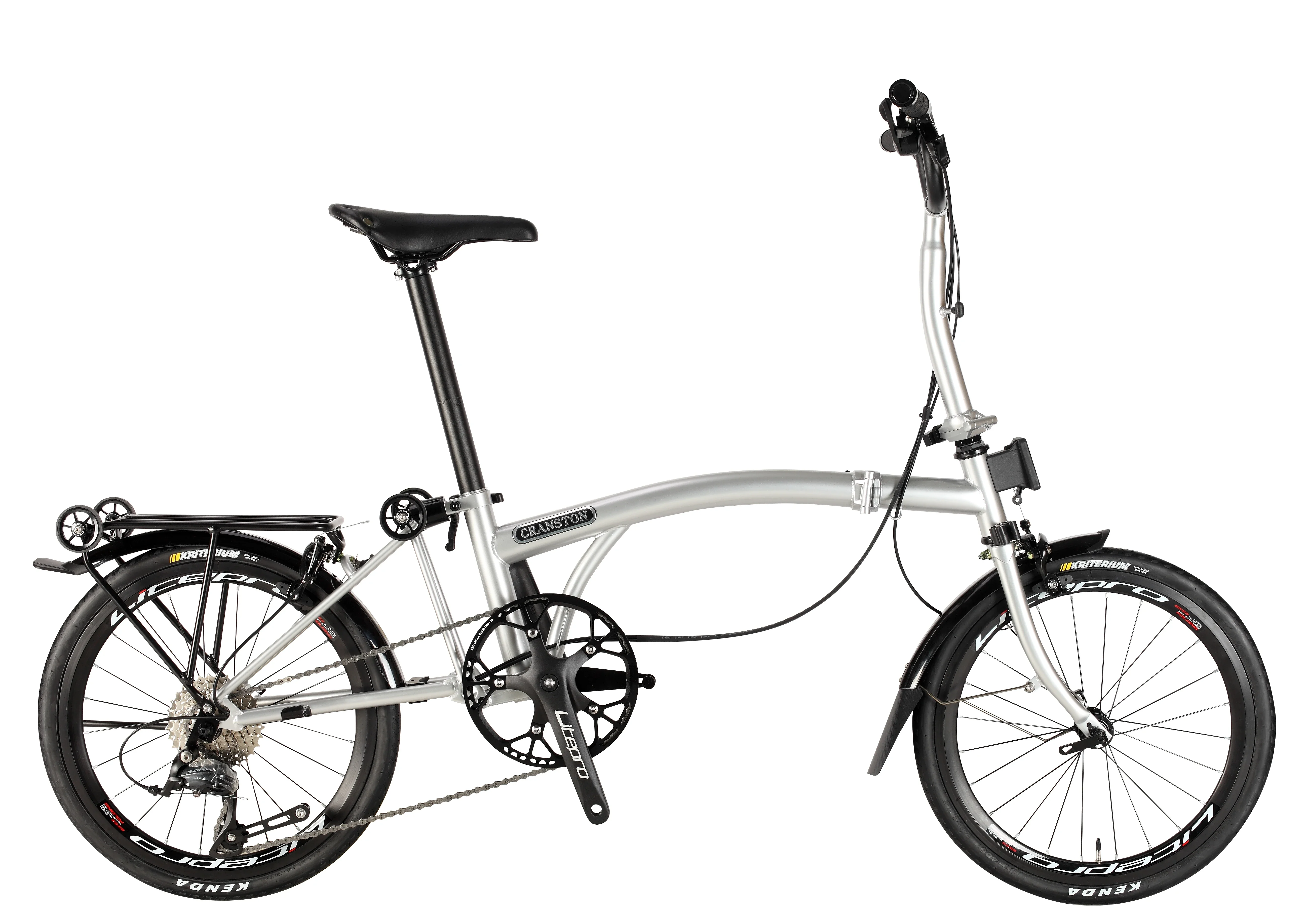 tri-folding bike 9speed High quality Steel Frame  silver Y bar M bar 9S Mini light weight Folding Bike