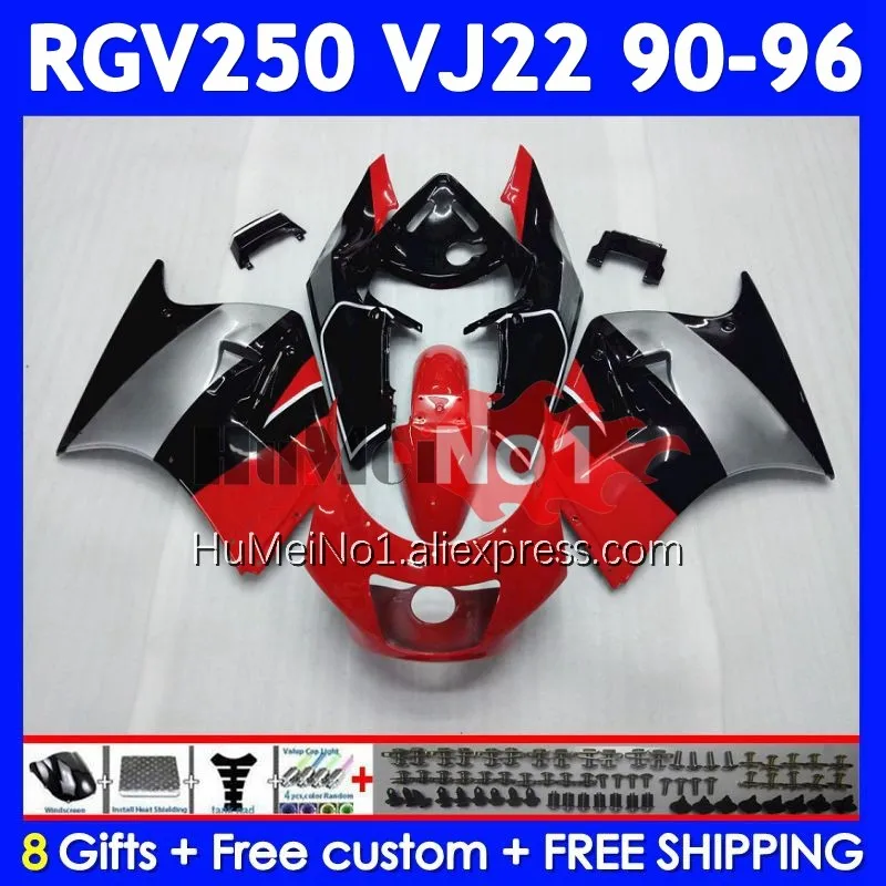 RGV250 For SUZUKI SAPC RGV-250 VJ22 109No.16 RGV 250 90 91 92 93 Red silvery 94 95 96 1990 1991 1992 1993 1994 1995 1996 Fairing