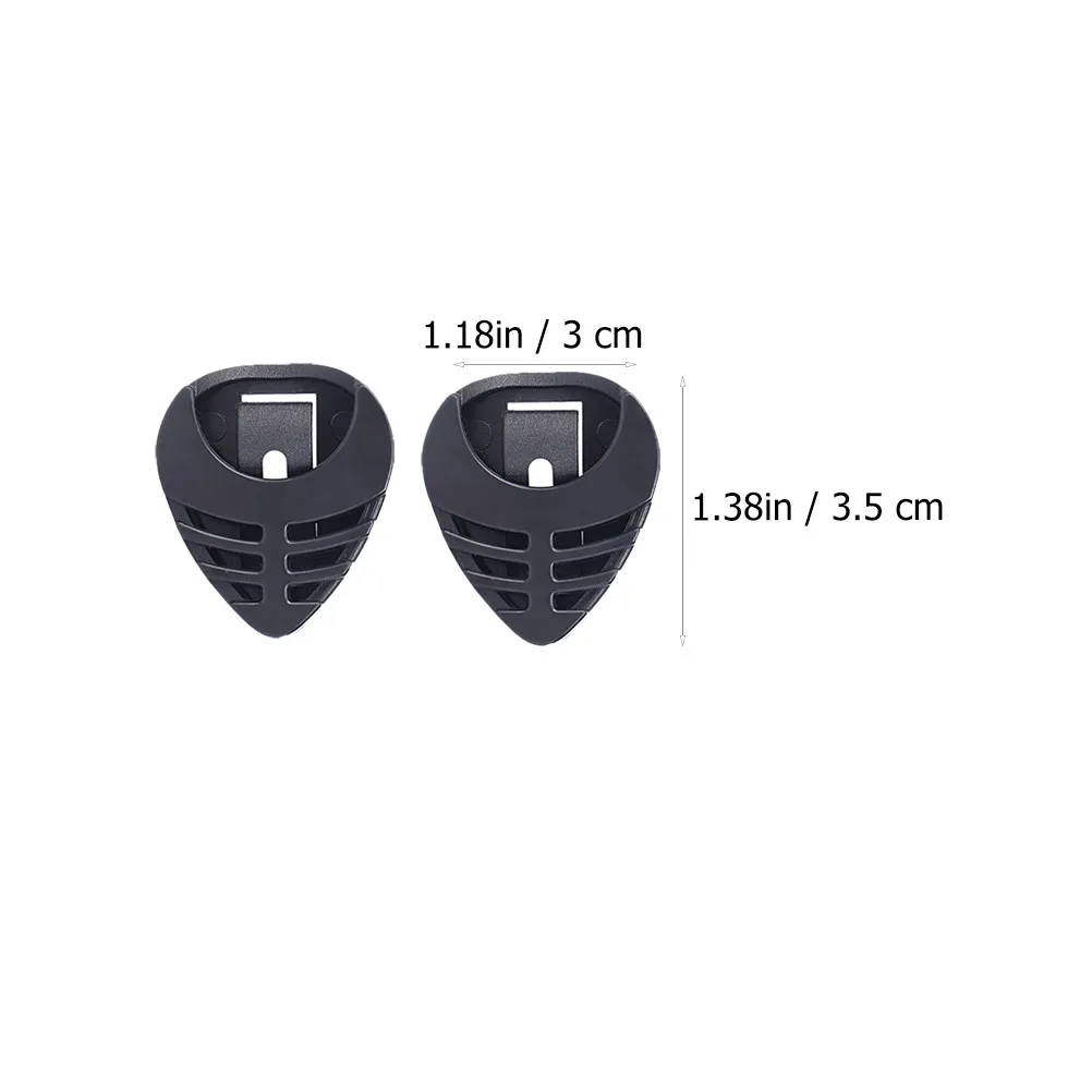 50Pcs Guitar Pick Storage Boxes Hollow Portable Lightweight Sticky Holder Bass Plectrum Boxes Convenient for Travel Performance