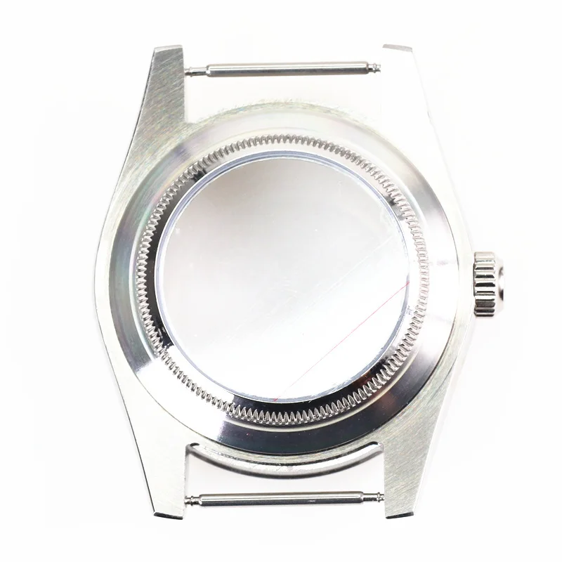 36mm Perpetual sapphire glass with magnifying glass stainless steel watch case For NH35 NH36 nh34 movement case accessories