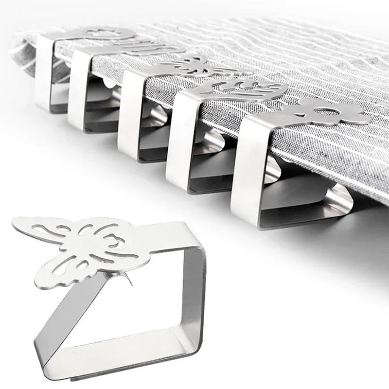 1pcs Stainless Steel Tablecloth Clip Graphic Clip Butterfly Tablecloth Clips Wedding Clamp Holder Kitchen