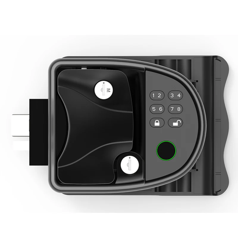 Caravan RV Keyless Entry Door Lock Camping Trailer 20m Remote Controller Fingerprint Zinc Alloy Door Lock
