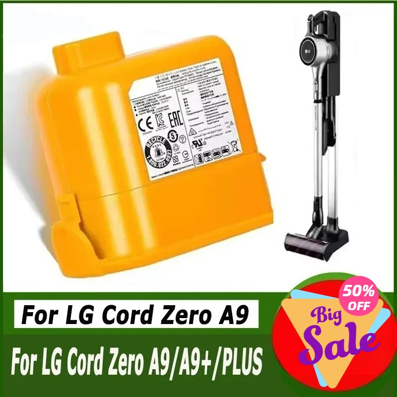

Vacuum Cleaner Battery EAC63758601, EAC63382201, EAC63382202, MEV65921201, EAC63382204 for LG Cord Zero A9, A9+, A9 Plus