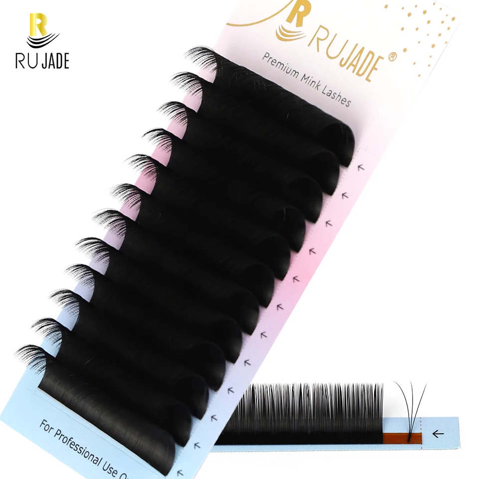 Korean PBT Faux Mink Individual Lashes Professional 6-20mm Lower Lash Volume Classic Cashmere Eyelash Extension False Eyelashes