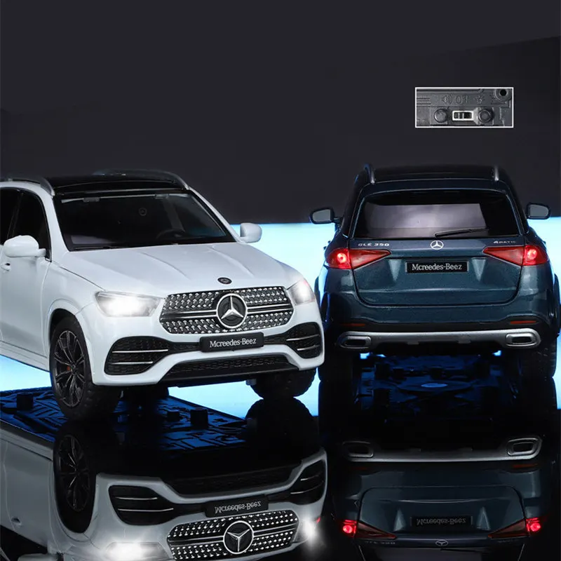 1:24 GLE 350 450 SUV 합금 자동차 모델, 다이캐스트 금속 장난감 차량, 자동차 모델 시뮬레이션 사운드 및 라이트 컬렉션, 어린이 선물