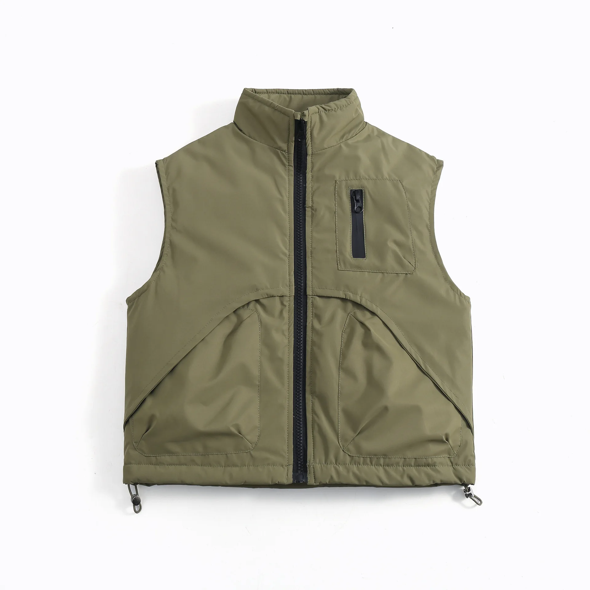 New Children Down Cotton Stand Up Collar Vest for Autumn and Winter Boys and Girls Short Thickened Warm Stylish Hooded Vest