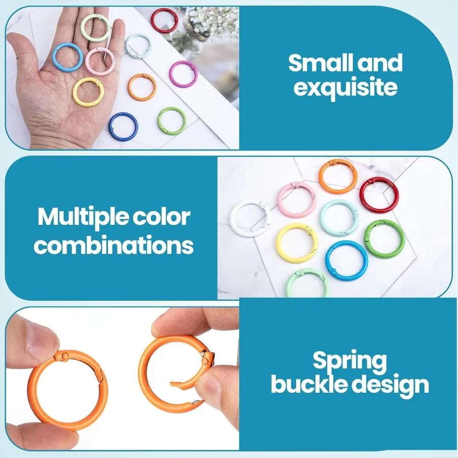 الربيع O RingsRound Spring Sp كيرينغ حلقة تسلق معدنية كليب ل Keychabag Pue Dog