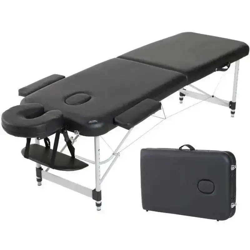 

Alloy with Bed Folding Aluminum Massage 185*60cm Carrying Case Spa Beauty Massage Tables Salon Furniture Height Adjustable
