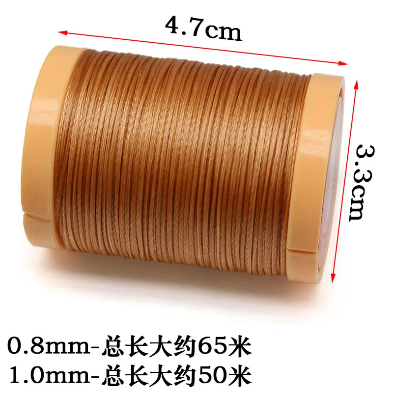 Flat Wax Thread for Hand Woven Bracelet Rope Necklace Diy Material Accessories Beading Jewelry Making Thread String Leather Sew