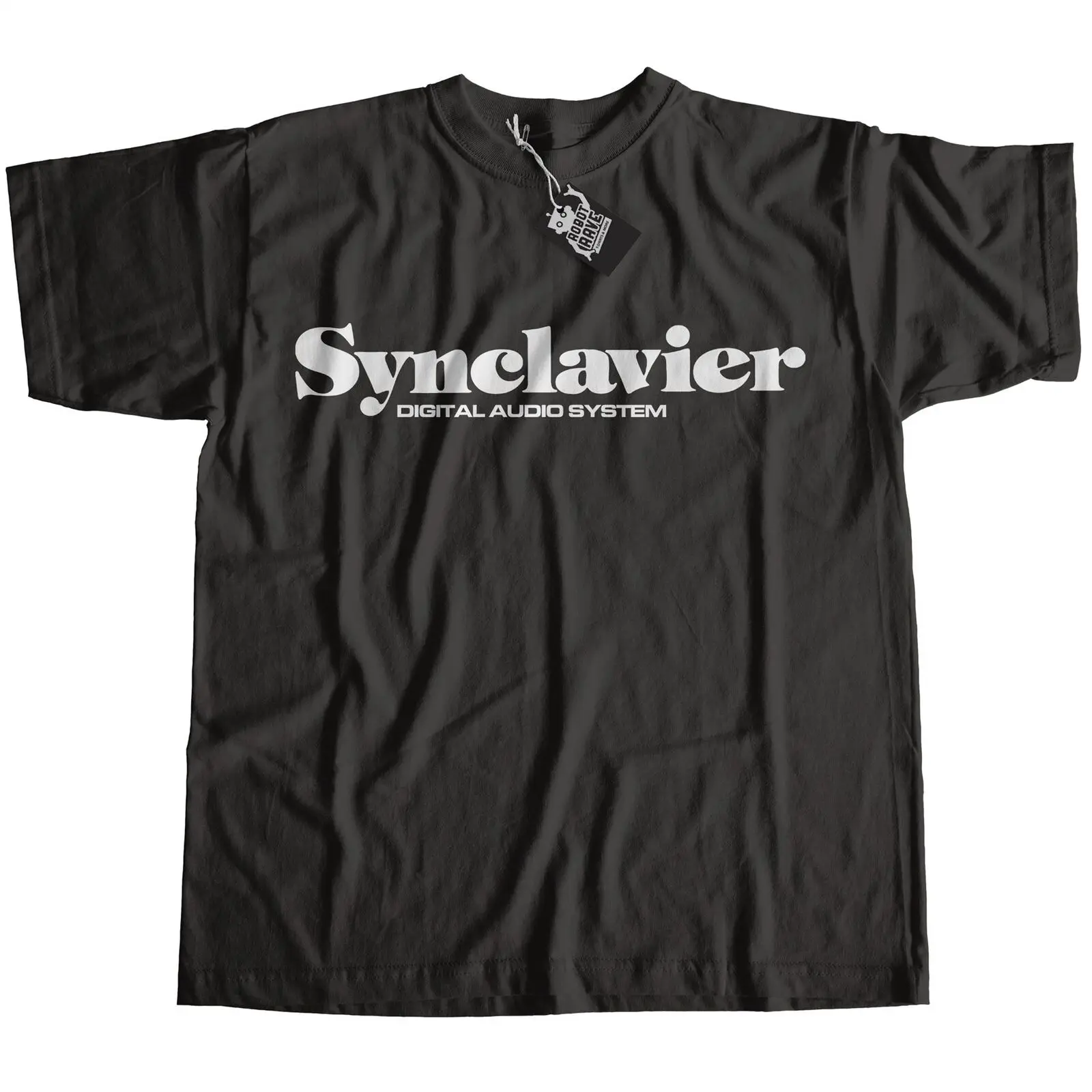 Synclavier เสื้อยืด100% ผู้ชาย, เสื้อแขนสั้นผ้าคอตตอนสังเคราะห์พรีเมี่ยม